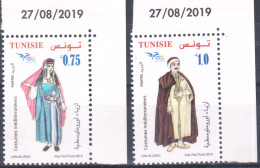 2019- Tunisie- Costumes Méditerranéens - Coin Daté 2v.MNH***** - Gezamelijke Uitgaven