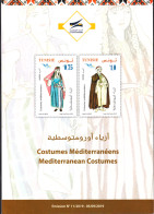 2019- Tunisie- Costumes Méditerranéens - Prospectus - Joint Issues