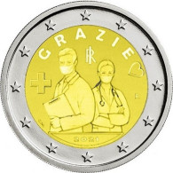 Les 2 Pièces De 2 Euro Commemorative Italie 2021, Rome Et Grazie Merci, UNC - Italie