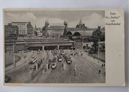 Essen, Die Freiheit Am Hauptbahnhof, Straßenbahn, Bus, Züge, 1935 - Essen