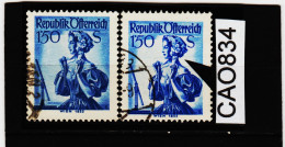 CAO834 ÖSTERREICH 1948/58 Michl 916  PLATTENFEHLER  Waagrechter FARBSTRICH  Gestempelt Siehe ABBILDUNG - Variétés & Curiosités