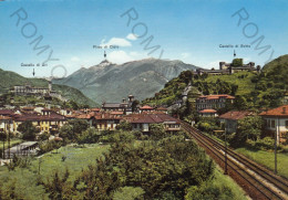 CARTOLINA  BELLINZONA,TICINO,SVIZZERA-SCORCIO PANORAMICO CON CASTELLO DU URI (O S.MICHELE)-VIAGGIATA - Bellinzone