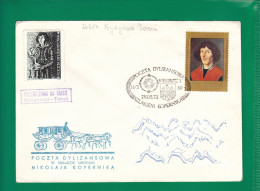 1973 Nicolaus Copernicus - Stagecoach Mail_ZIE_18_BYDGOSZCZ - Covers & Documents