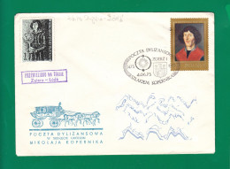 1973 Nicolaus Copernicus - Stagecoach Mail_ZIE_23_ZGIEZ - Brieven En Documenten