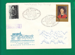 1973 Nicolaus Copernicus - Stagecoach Mail_ZIE_25_PIOTRKOW TRYBUNALSKI - Covers & Documents