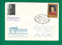 1973 Nicolaus Copernicus - Stagecoach Mail_ZIE_26_LODZ - Brieven En Documenten
