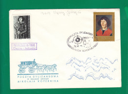 1973 Nicolaus Copernicus - Stagecoach Mail_ZIE_29_CHECINY - Covers & Documents