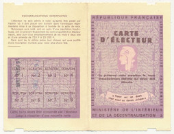 FRANCE - Carte D'électeur X2 1985/1986 - Mairie De Carry-le-Rouet (B Du R) Et Mairie De Rognes (B Du R) - Historische Dokumente