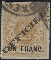 Luxembourg - Luxemburg - Timbre - 1875  Armoires  1Fr./37,5 C. Officiel  FAUX-Surcharge - 1859-1880 Armarios