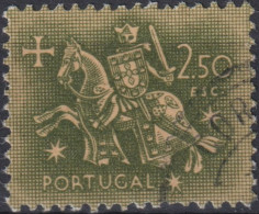 1953 Portugal ° Mi:PT 802, Sn:PT 771, Yt:PT 784, Knight On Horseback (from The Seal Of King Dinis) - Usado