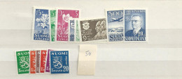 1950 MNH Finland, Year Complete According To Michel, Postfris** - Années Complètes