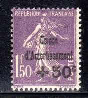 N° 268 (Caisse Amortissement) Neuf** LUXE: COTE= 200 € - 1927-31 Sinking Fund