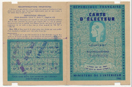 FRANCE - Carte D'électeur X2 1962 - Ville D'Aix-en-Provence (B Du R) Et Mairie De Barjols (Var) - Historical Documents