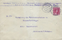 Luxembourg - Luxemburg - Lettre  1916  An Die Verwaltung Der Reichseisenbahnen In Elsass - Lothringen - Cachet Luxbg - Cartas & Documentos