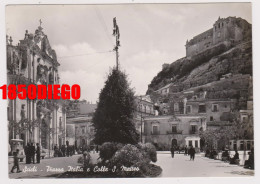 SCICLI - PIAZZA ITALIA E COLLE S. MATTEO F/GRANDE  VIAGGIATA 1953 ANIMAZIONE - Ragusa