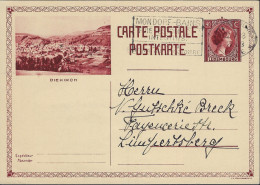 Luxembourg - Luxemburg - Carte-Postale  1933  -  Diekirch  -   Cachet Mondorf-les-Bains  Cachet Luxembourg - Postwaardestukken