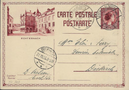 Luxembourg - Luxemburg - Carte-Postale  1933  -  Echternach  -   Cachet Diekirch - Cachet Esch/Alzette - Stamped Stationery