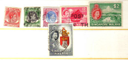 Singapour - (1948-1955)  -  George VI  Elizabeth II - Obliteres - Singapur (...-1959)