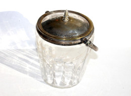 JOLI ANCIEN SEAU A GLACON BOITE POT A BISCUIT BONBONNIERE En VERRE GRAVÉ De 1900 / ART DE LA TABLE, DECORATIF (0901.11) - Glas & Kristal