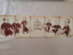 5 Cartes Postales  Puzzle De L'illustrateur Rostro 1903 " Les Papabili Au Vatican " Tirage 250 Ex , Rare - Other & Unclassified