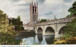 826  OXFORD MAGDALEN TOWER AND BRIDGE.  PHOTOCHROM Co. LTD  TUNBRIDGE WELLS KENT - Oxford