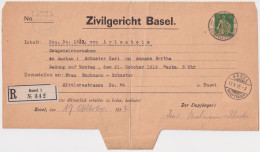 PrGZ 2-2  "Zivilgericht Basel"     1912 - Entiers Postaux