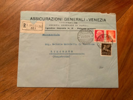 LUOGOTENENZA - SUD - LIMOSANO  LINEARE + LIMOSANO  CAMPOBASSO 23/12/44 RACC. PER CITTÀ - Marcophilia