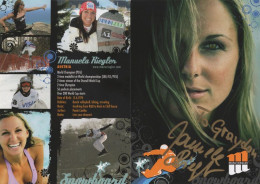 Manuela Riegler Austrian Snowboarder Hand Signed Photo Card - Sportlich