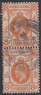 S00156/ Hong Kong 1921 KGV SG (123) 8c Orange Fine Used Cv £5.50 - Usati