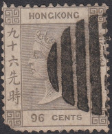 S00161/ Hong Kong 1865 QV SG (19) 96c Brownish Grey Used Cv £80 - Oblitérés
