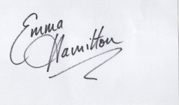Emma Hamilton The Tudors Mr Selfridge Fearless Double Hand Signed Card - Actors & Comedians