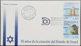 Ten Commandments, Ethics, Worship, Judaism, Judaica, Prophet Moses With Tablets Of Stone, Islam, Islamic, Venezuela FDC - Judaisme