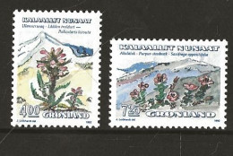 Greenland 1992  Flower, Hairy Lousewort, Red Saxifrage. Mi 223-224 MNH(**) - Used Stamps
