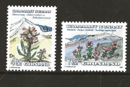 Greenland 1992  Flower, Hairy Lousewort, Red Saxifrage. Mi 223-224 MNH(**) - Oblitérés