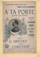 Partition - A Ta Porte - Christien - Partitions Musicales Anciennes