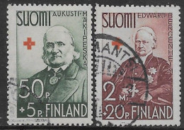 Finlandia Finland Suomi 1938 Red Cross Statesmen 2val Mi N.204,206 US - Oblitérés