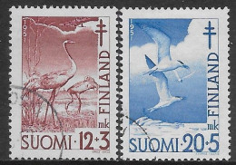 Finlandia Finland Suomi 1951 Birds Tuberculosis 2val Mi N.397-398 US - Oblitérés