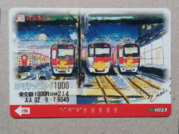 T-557- JAPAN, Japon, Nipon, Carte Prepayee, Prepaid Card, RAILWAY, TRAIN, CHEMIN DE FER - Treinen