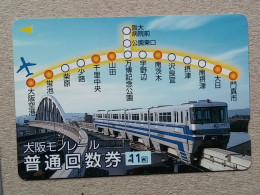 T-555- JAPAN, Japon, Nipon, Carte Prepayee, Prepaid Card, RAILWAY, TRAIN, CHEMIN DE FER - Treni