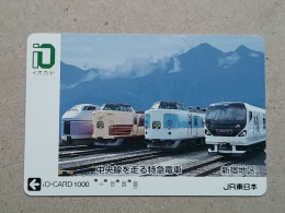 T-556- JAPAN, Japon, Nipon, Carte Prepayee, Prepaid Card, RAILWAY, TRAIN, CHEMIN DE FER - Treinen