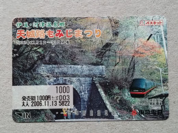 T-557- JAPAN, Japon, Nipon, Carte Prepayee, Prepaid Card, RAILWAY, TRAIN, CHEMIN DE FER - Treni