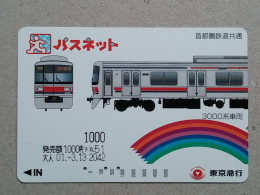 T-557- JAPAN, Japon, Nipon, Carte Prepayee, Prepaid Card, RAILWAY, TRAIN, CHEMIN DE FER - Treinen