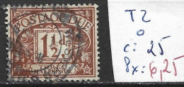 GRANDE-BRETAGNE TAXE 2 Oblitéré Côte 25 € - Postage Due