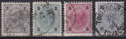 AUSTRIA 1890 - Canceled - ANK 50D, 52D, 53D, 54D - Lz 11 - Usati