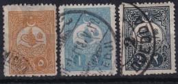 OTTOMAN EMPIRE 1908 - Canceled - Mi 134 A - 136 A - Usati