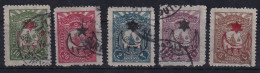 OTTOMAN EMPIRE 1915 - Canceled - Mi 284 A, 285 A, 287 A, 288 A, 289 A - Oblitérés