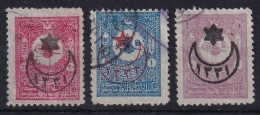 OTTOMAN EMPIRE 1915 - Canceled - Mi 267 C, 270 C, 272 C - Used Stamps
