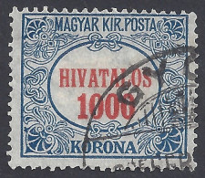 UNGHERIA 1922-4 - Yvert T22° - Tasse | - Port Dû (Taxe)