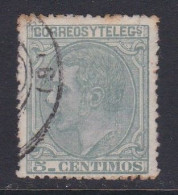 ESPAÑA 1879 - Alfonso XII Sello Usado 5 C. Edifil Nº 201 - Oblitérés