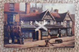 OLD HOUSES GREENGATE STAFFORD OLD COLOUR ART POSTCARD STAFFORDSHIRE TUCK OILETTE NO 1787 - Sonstige & Ohne Zuordnung